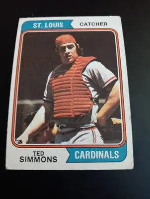 1974 Topps - Ted Simmons #260. SL Cardinals. EX+ - Baseball Card Single