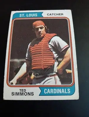 1974 Topps - Ted Simmons #260. SL Cardinals. EX+ - Baseball Card Single