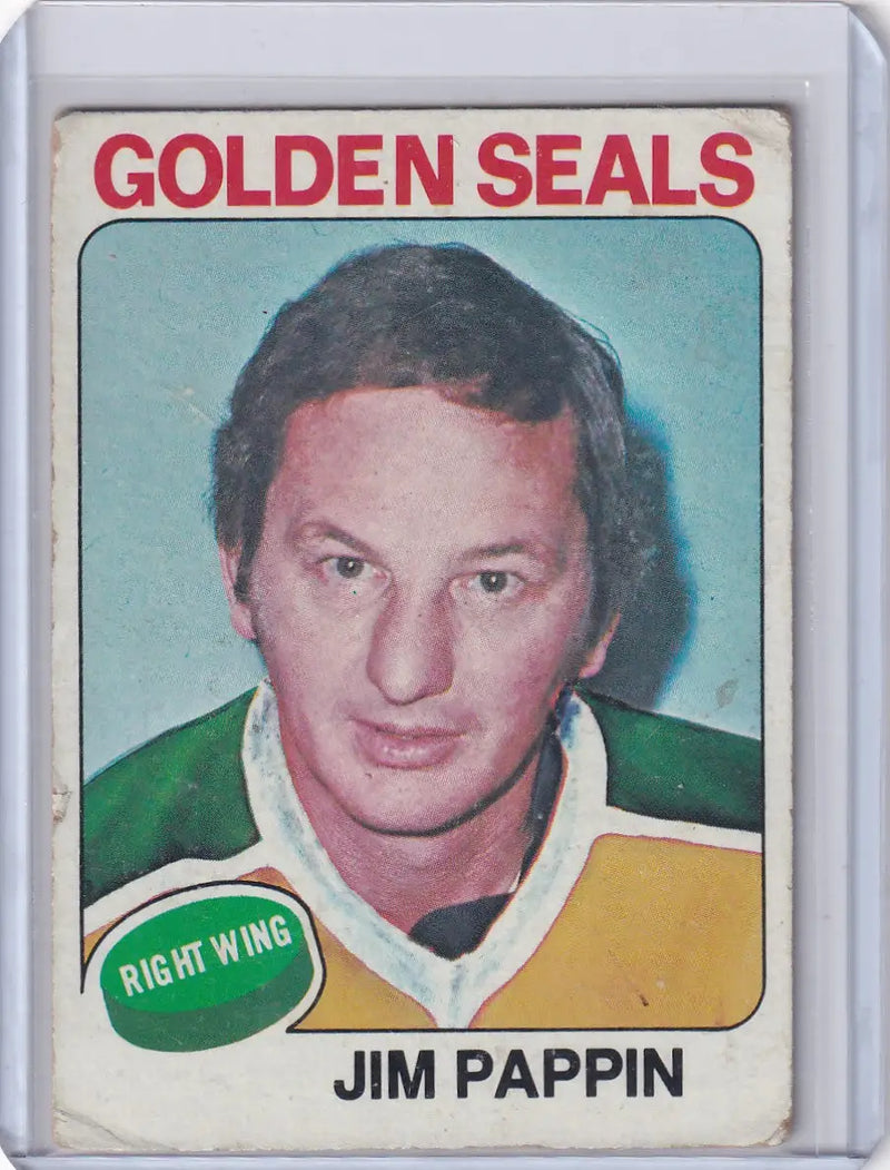 1975-76 Topps Hockey #234 Jim Pappin - California Golden Seals - Hockey Card Single