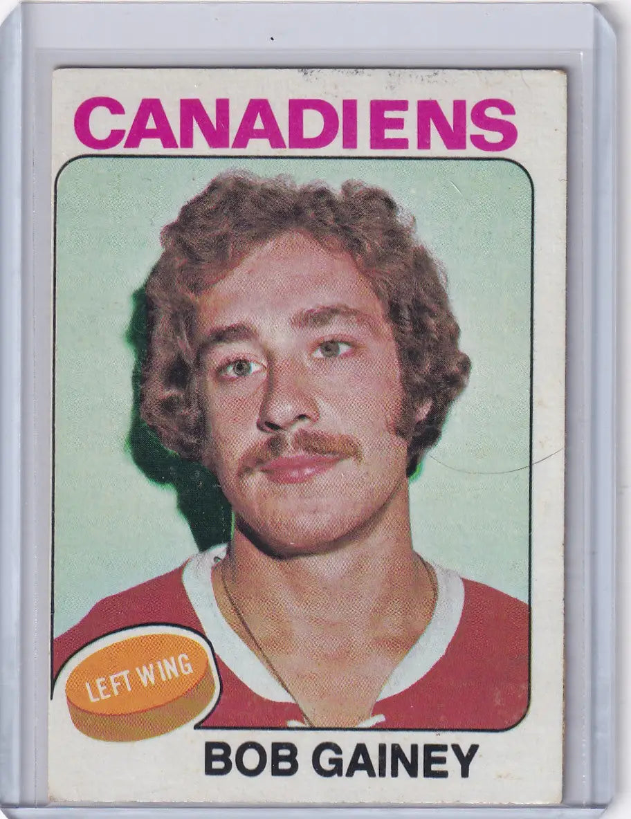 1975-76 Topps Hockey #278 Bob Gainey - Montreal Canadians