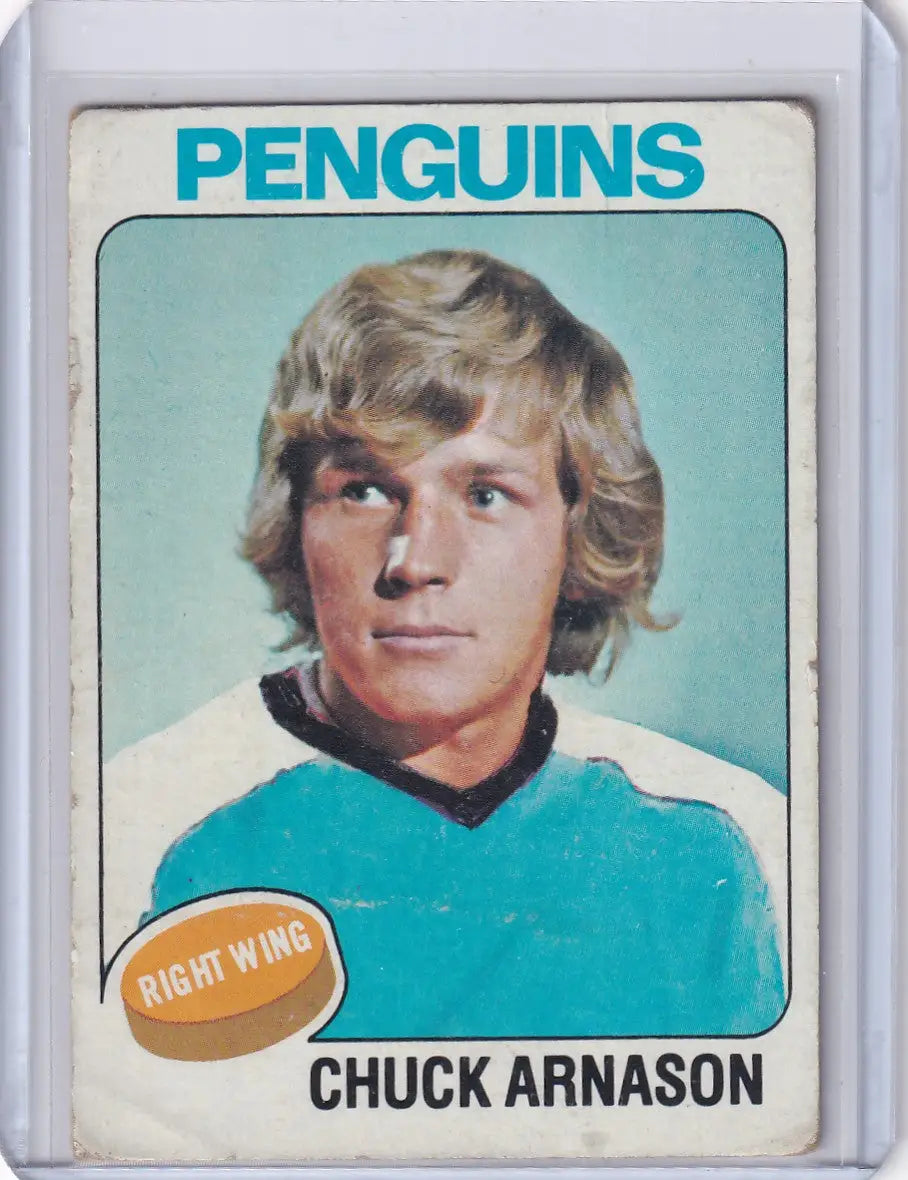 1975-76 Topps Hockey #57 Chuck Arnason - Pittsburgh Penguins