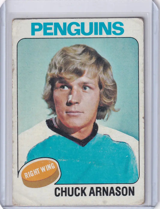 1975-76 Topps Hockey #57 Chuck Arnason - Pittsburgh Penguins