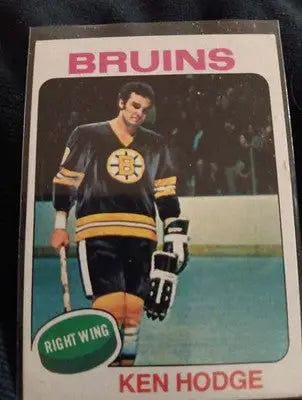1975-76 Topps - Ken Hodge #215. Boston Bruins. EX - Hockey Card Single