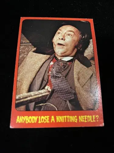 Vintage trading card from 1975 Shock Theater Shocking Laffs Topps US test version