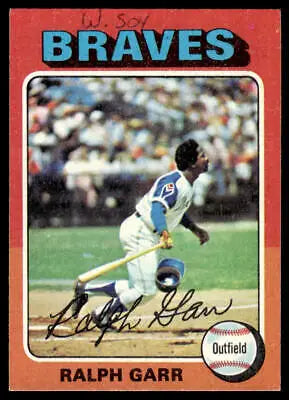 Ralph Garr 1975 Topps baseball card featuring the Atlanta Braves player