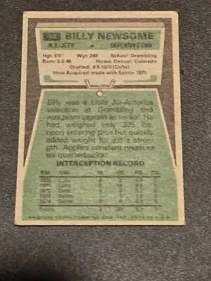 1975 Topps #94 Billy Newsome - Football Card Single