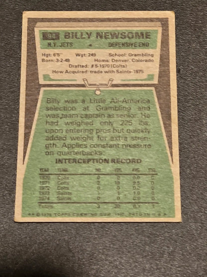 1975 Topps #94 Billy Newsome - Trading Cards