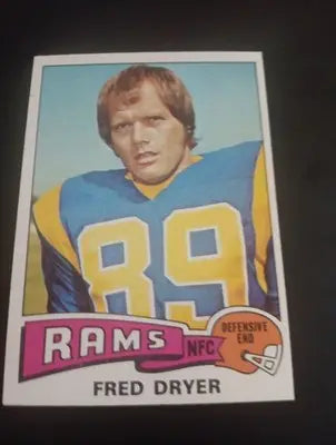1975 Topps - Fred Dryer #312. LA Rams. NFL. NRMT+ - Football Card Single