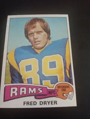 1975 Topps - Fred Dryer #312. LA Rams. NFL. NRMT+ - Football Card Single