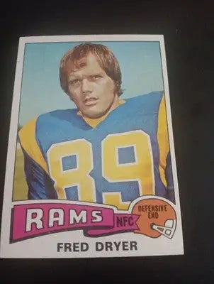 1975 Topps - Fred Dryer #312. LA Rams. NFL. NRMT+ - Football Card Single
