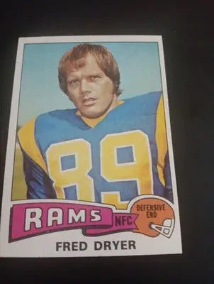 1975 Topps - Fred Dryer #312. LA Rams. NFL. NRMT+ - Football Card Single