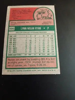 1975 Topps - Nolan Ryan #500. California Angels. corner edge wear. VG+ - Baseball Card Single