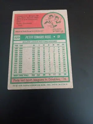 1975 Topps - Pete Rose #320. Cincinnati Reds. VG+