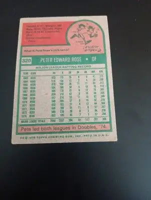 1975 Topps - Pete Rose #320. Cincinnati Reds. VG+