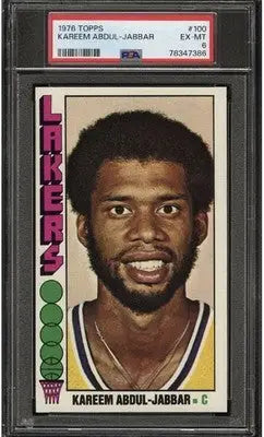 1976-77 Topps Kareem Abdul-Jabbar #100 Los Angeles Lakers PSA 6 - Basketball Card Single