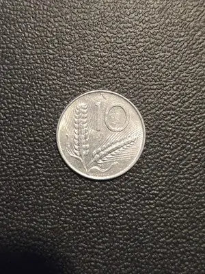1976 Italy 10 Lira Aluminum Coin - Very Good Condition Collectible