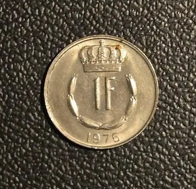 1976 Luxembourg 1 Franc Coin - Jean Grand-Duc - World Currency