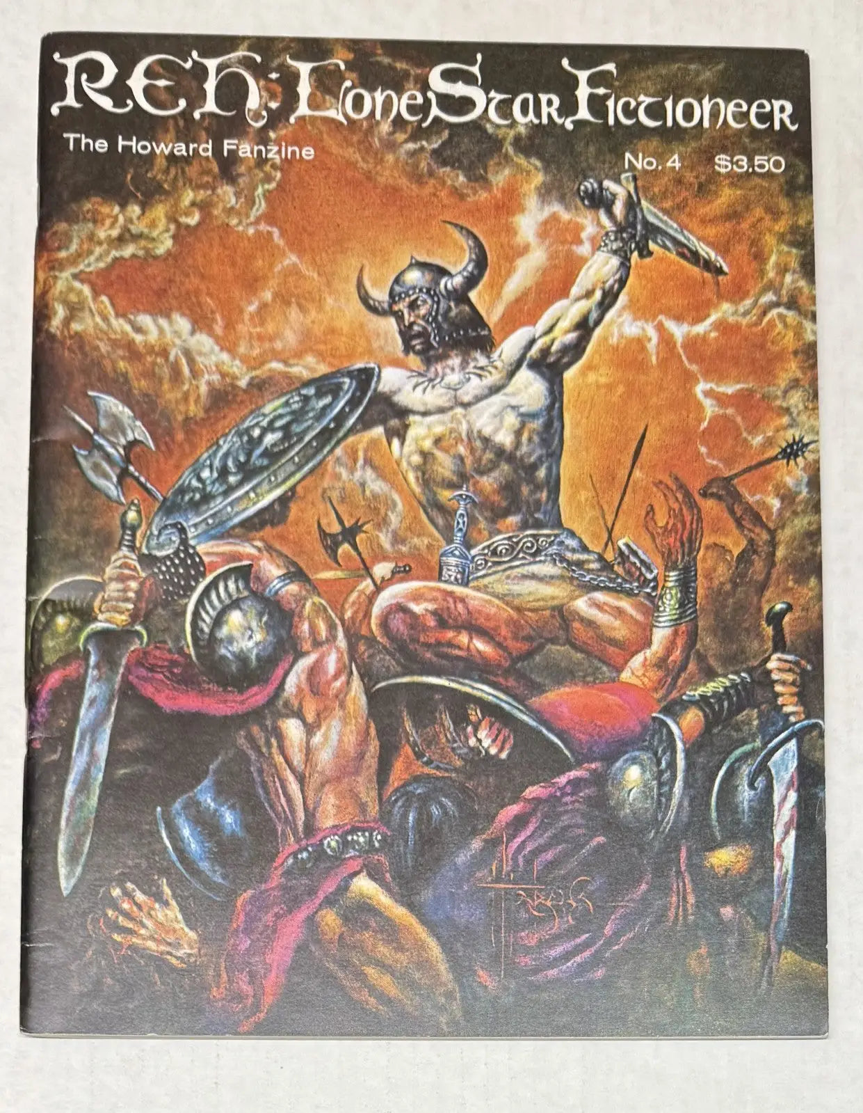 1976 REH LONE STAR FICTIONEER #4 Robert E Howard Fanzine / Frazetta NICE - Comic Book