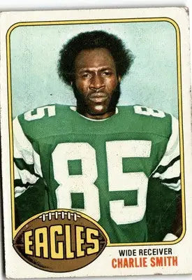 Vintage Charlie Smith football card from 1976 Topps #239 showcasing Charlie Smith football memorabilia