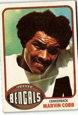 Marvin Cobb football card from 1976 Topps #292 showcasing Marvin Cobb football memorabilia