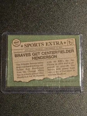 1976 Topps #464T Ken Henderson Traded - Baseball Card Single