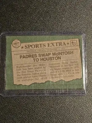 1976 Topps #497T Joe McIntosh Traded - Baseball Card Single