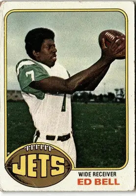 1976 Topps #512 Ed Bell football card featuring New York Jets player