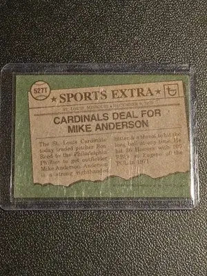 1976 Topps #527T Mike Anderson Traded - Baseball Card Single