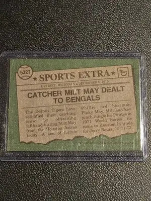 1976 Topps #532T Milt May Traded - Baseball Card Single