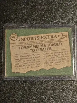 1976 Topps #583T Tommy Helms Traded - Baseball Card Single