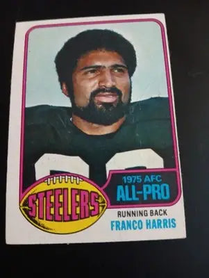 1976 Topps - Franco Harris #100. Pittsburgh Steelers. EX - EX+