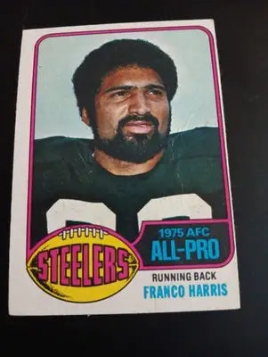 1976 Topps - Franco Harris #100. Pittsburgh Steelers. EX - EX+