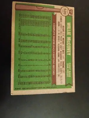 1976 Topps - Willie McCovey #520. Padres. EX - Baseball Card Single