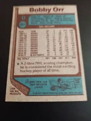 1977-78 Topps - Bobby Orr #251. Chicago Black Hawks. EX - Hockey Card Single