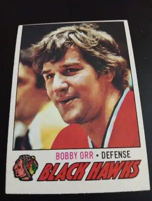 1977-78 Topps - Bobby Orr #251. Chicago Black Hawks. EX - Hockey Card Single