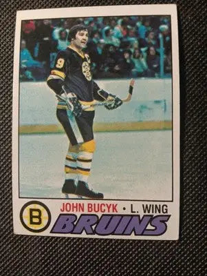 1977-78 Topps - Johnny Bucyk #155. Boston Bruins. EX - Hockey Card Single