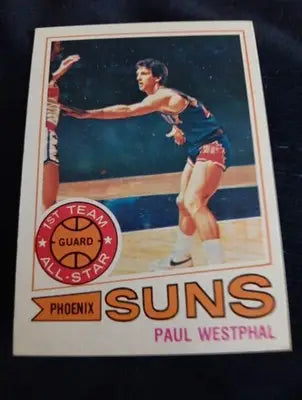 1977-78 Topps - Paul Westphal #10. Phoenix Suns. EX - EX+ - Basketball Card Single
