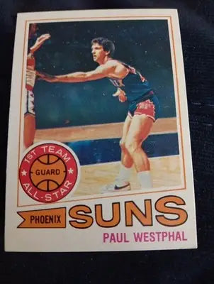 1977-78 Topps - Paul Westphal #10. Phoenix Suns. EX - EX+ - Basketball Card Single