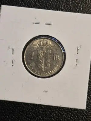 1977 Belgium 1 Franc Coin - French Legend - Extremely Fine XF - Coins & Currency