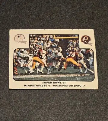 1977 Fleer Team Action #63 Super Bowl VII - Football Card Single
