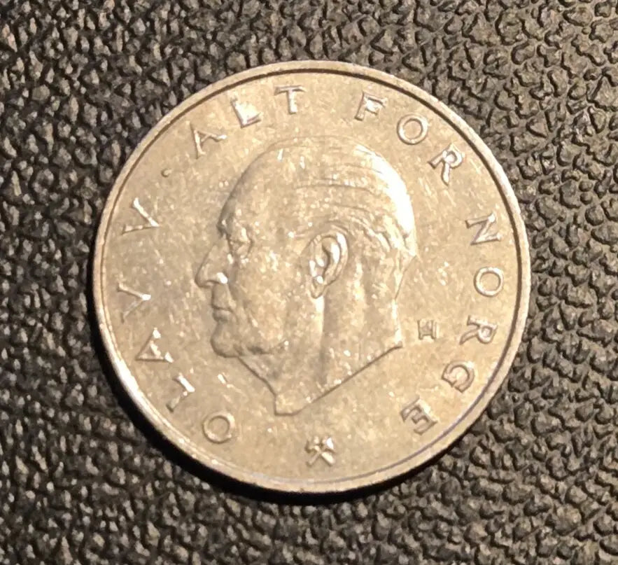 1977 Norway 1 krone KM# 419 - Coins & Currency