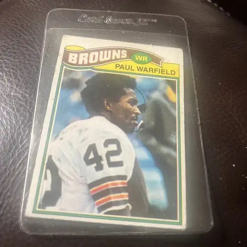 1977 Topps Paul Warfield football trading card for sports trading and collectibles