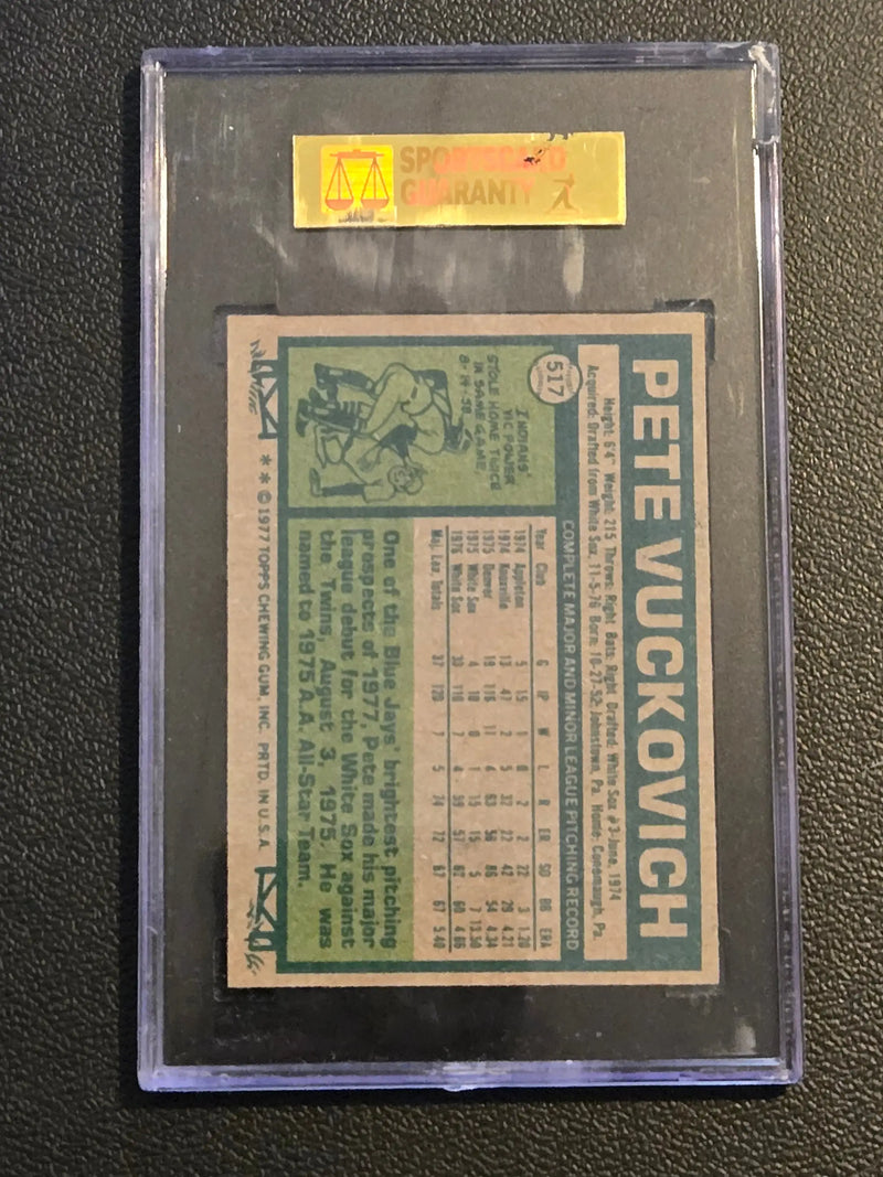1977 Topps #517 Pete Vuckovich SGC 8 - Baseball Card Single
