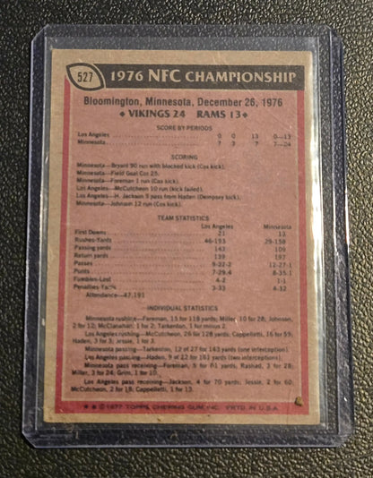 1977 Topps #527 1976 NFC Championship