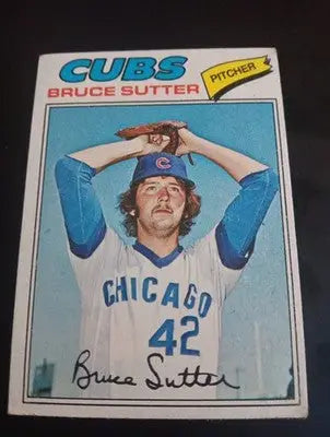 1977 Topps - Bruce Sutter #144 (RC). Chicago Cubs. EX - Baseball Card Single