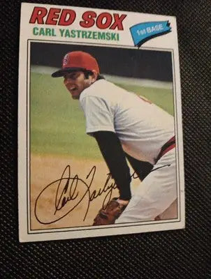 1977 Topps - Carl Yastrzemski #480. Red Sox. smudge on back. VG+ - Baseball Card Single