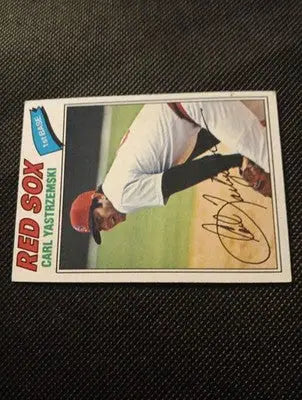 1977 Topps - Carl Yastrzemski #480. Red Sox. smudge on back. VG+ - Baseball Card Single