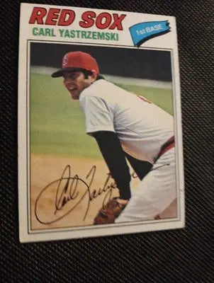 1977 Topps - Carl Yastrzemski #480. Red Sox. smudge on back. VG+ - Baseball Card Single