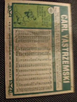 1977 Topps - Carl Yastrzemski #480. Red Sox. smudge on back. VG+ - Baseball Card Single