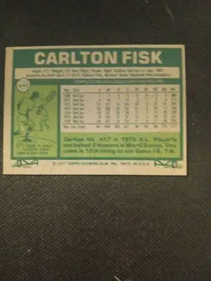 1977 Topps - Carlton Fisk #640. Boston Red Sox. EX+ - NRMT